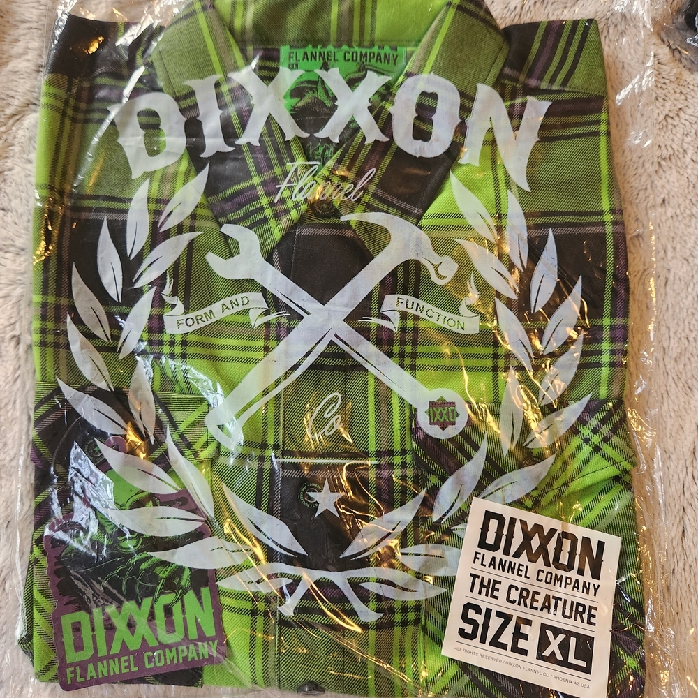 Dixxon Green Plaid Flannel Shirt XL